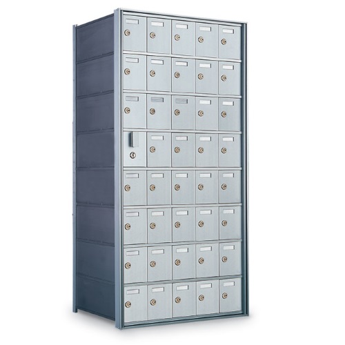 CAD Drawings American Postal Manufacturing Co. 49-Door Front-Loading Private Horizontal Mailbox